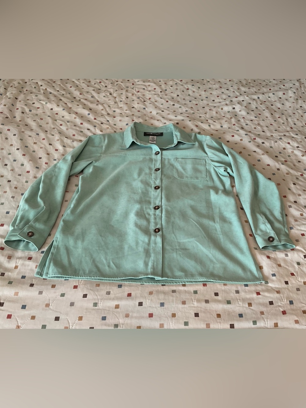 Sag Harbor Women’s Mint Button-Down Shirt 8P